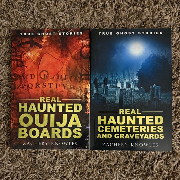 Real Haunted Ouija Boards & Real Haunted Cemeteries - True Ghost Story Books NEW - Picture 1 of 2